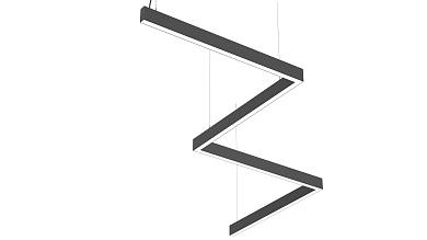 Светильник светодиодный зигзаг FS-TG 80Вт 398х80х1481